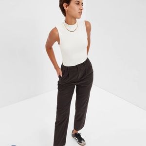 GAP High Rise Pleated Taper Corduroy Pants